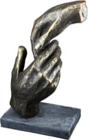 Casablanca by Gilde Dekofigur Skulptur Two Hands Bronzefarben Bild 3