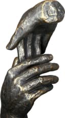 Casablanca by Gilde Dekofigur Skulptur Two Hands Bronzefarben Bild 4