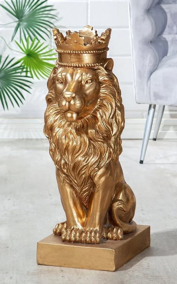 Casablanca by Gilde Löwen-Skulptur Gold - Bild 5