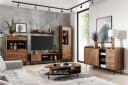 KONSIMO Wandregal CHRISTO Wandboard Loft Holzoptik Braun Schwarz Bild 1