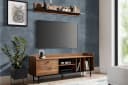 KONSIMO Wandregal CHRISTO Wandboard Loft Holzoptik Braun Schwarz Bild 4