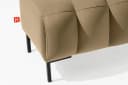KONSIMO PECCO Sitzhocker Velours Beige/Schwarz Massivholz Bild 4