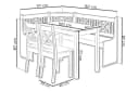 KONSIMO Eckbankgruppe CULIO 4-tlg. Massives Erlenholz Landhaus Bild 3