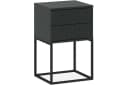 KONSIMO® Nachttisch RECTUS Schwarz Push-to-Open 2 Schubladen Bild 3