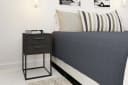 KONSIMO® Nachttisch RECTUS Modern mit 2 Schubladen schwarzer Metallrahmen Bild 1