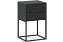 KONSIMO® Nachttisch RECTUS Modern mit 2 Schubladen schwarzer Metallrahmen Bild 3