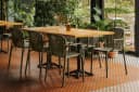 KONSIMO FICCARI Gartenstuhl 2er Set Olivgrün Stapelbar Bild 1