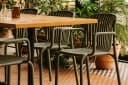KONSIMO FICCARI Gartenstuhl 2er Set Olivgrün Stapelbar Bild 4