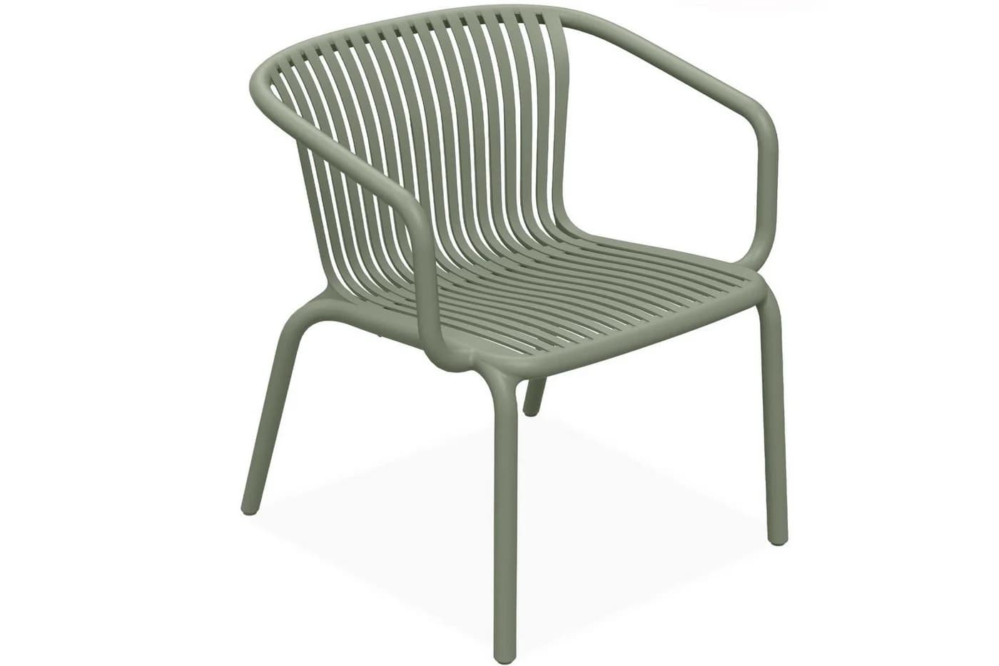 KONSIMO Gartenlounge-Set FICCARI 3-tlg. Olivgrün Kunststoff stapelbar - Bild 5