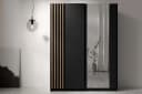 KONSIMO® Schwebetürenschrank CASTARI Kleiderschrank Schwarz Bild 2