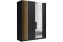 KONSIMO® Schwebetürenschrank CASTARI Kleiderschrank Schwarz Bild 3
