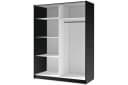 KONSIMO® Schwebetürenschrank CASTARI Kleiderschrank Schwarz Bild 4