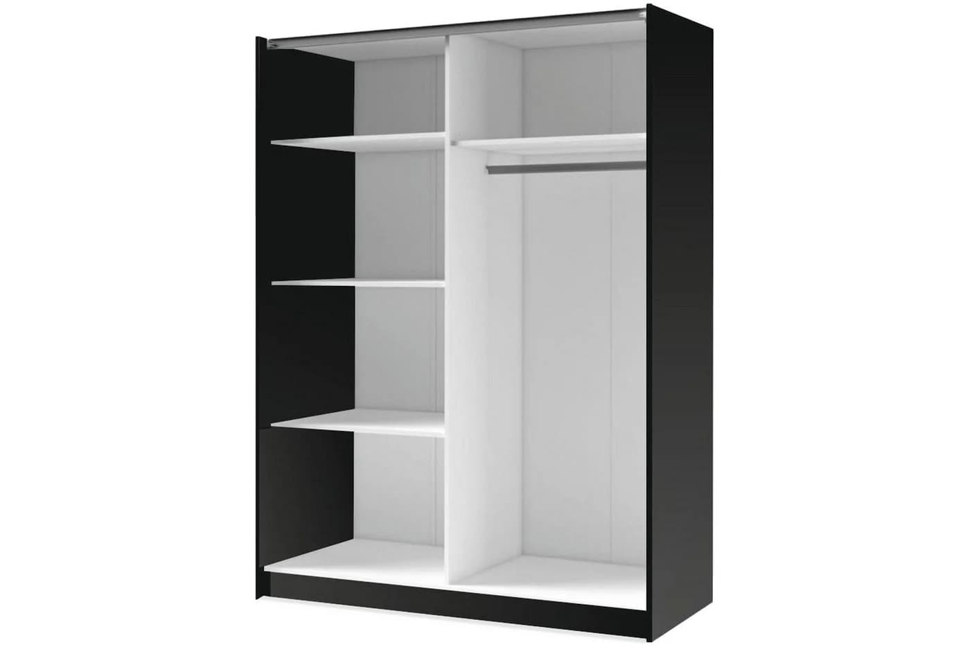KONSIMO® Schwebetürenschrank CASTARI Kleiderschrank Schwarz - Bild 4