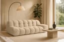 KONSIMO VENA 3-Sitzer Sofa Japandi Bouclé Beige Bild 1