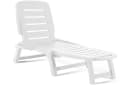KONSIMO® Gartenliege BURRA Sonnenliege Weiß Verstellbare Rückenlehne Klappbar Bild 2
