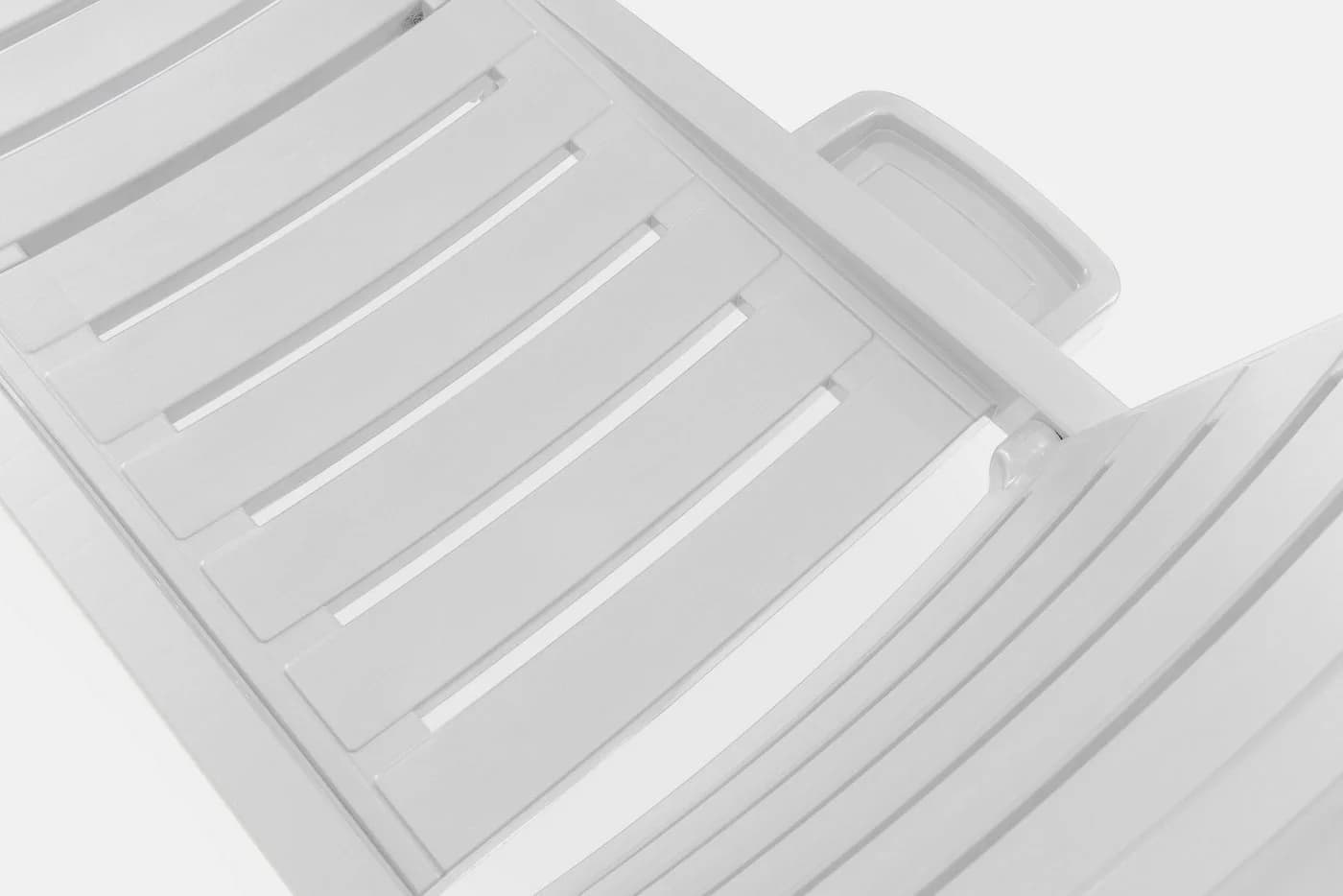 KONSIMO® Gartenliege BURRA Sonnenliege Weiß Verstellbare Rückenlehne Klappbar - Bild 4