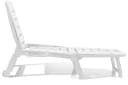 KONSIMO® Gartenliege BURRA Sonnenliege Weiß Verstellbare Rückenlehne Klappbar Bild 5