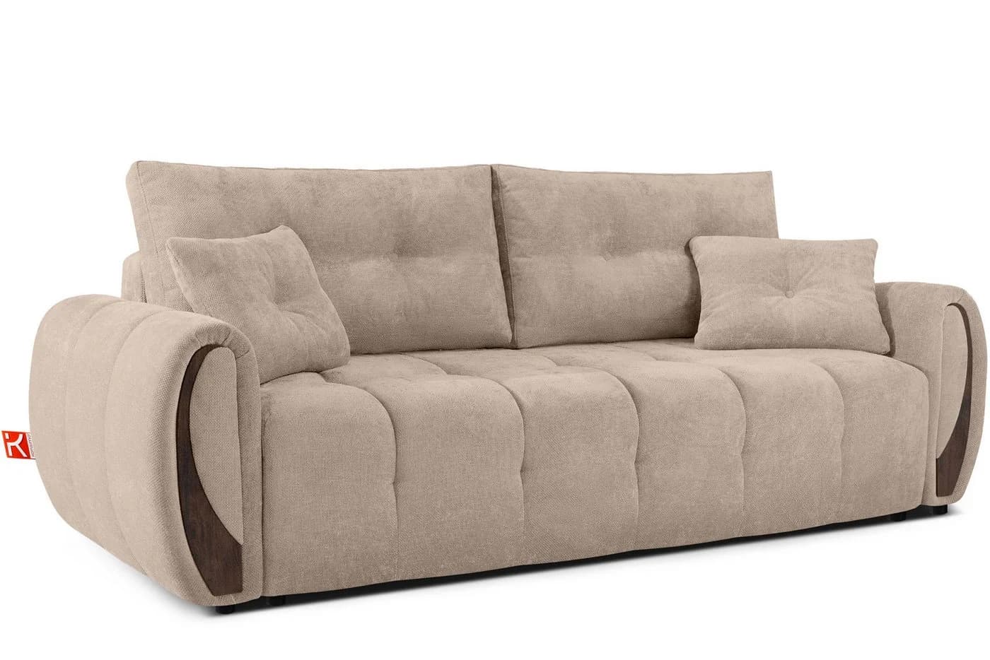 KONSIMO® 3-Sitzer Sofa NILO Schlafsofa hellbeige mit Bettkasten - Bild 4