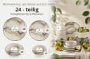 KONSIMO® Kombiservice SALVA 24-tlg. Steingut Beige/Braun/Grau Bild 4