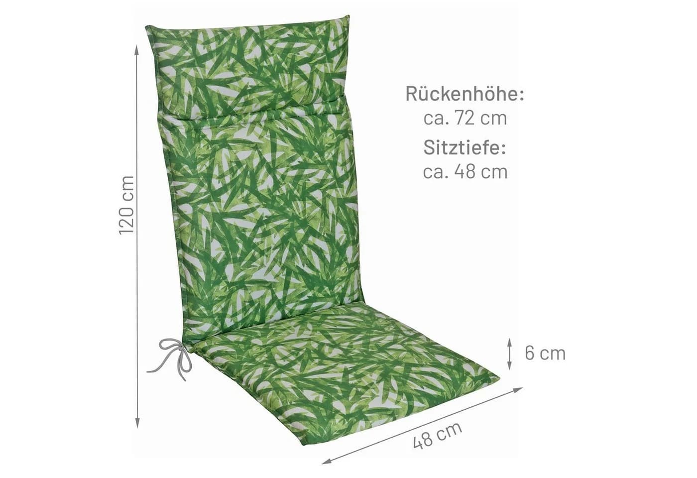 KETTLER Hochlehnerauflage Palmenmotiv Grün Gartenstuhl - Bild 3
