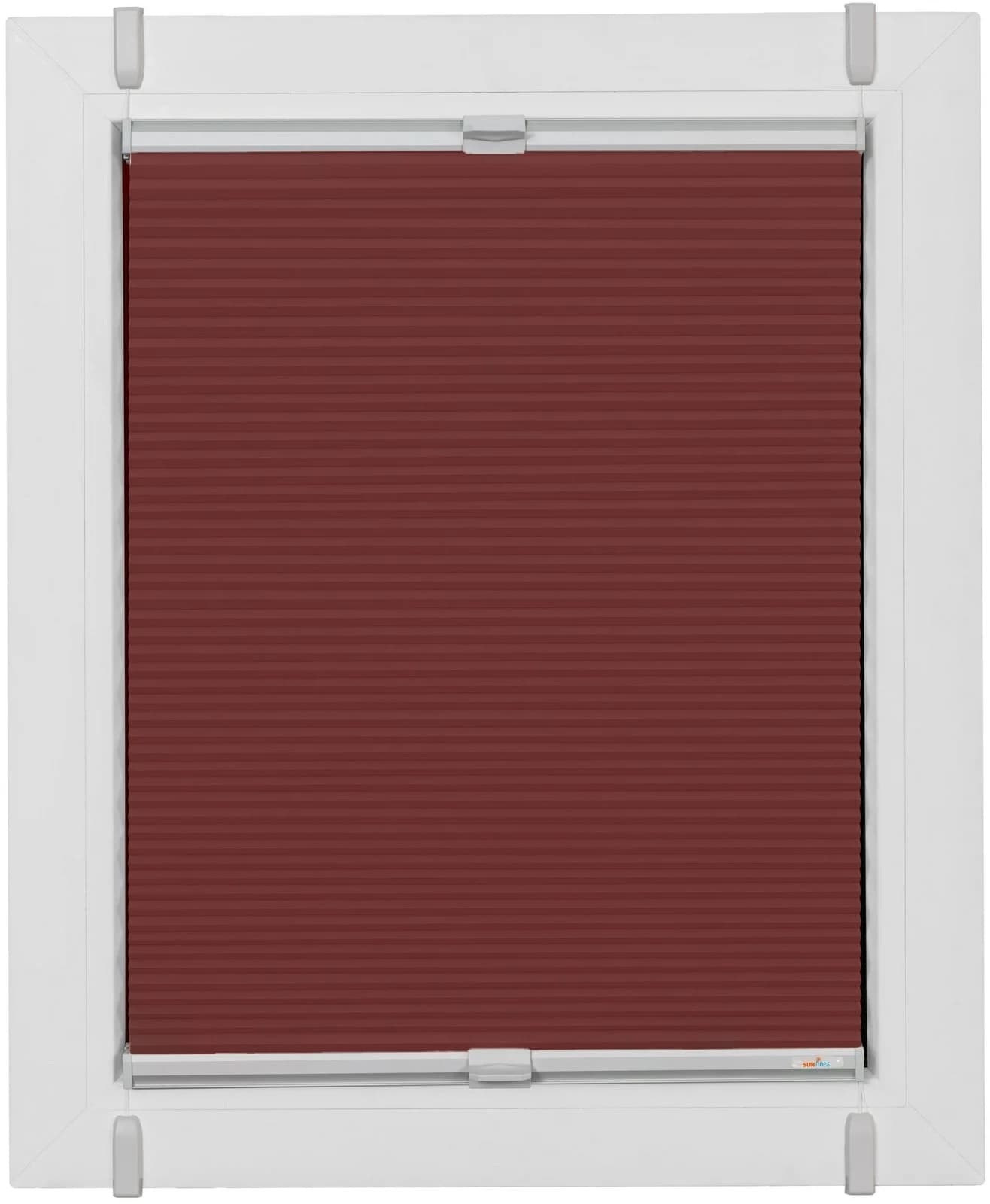 SUNLINES Plissee Honeycomb Ziegelrot 115x155 cm Klemmfix