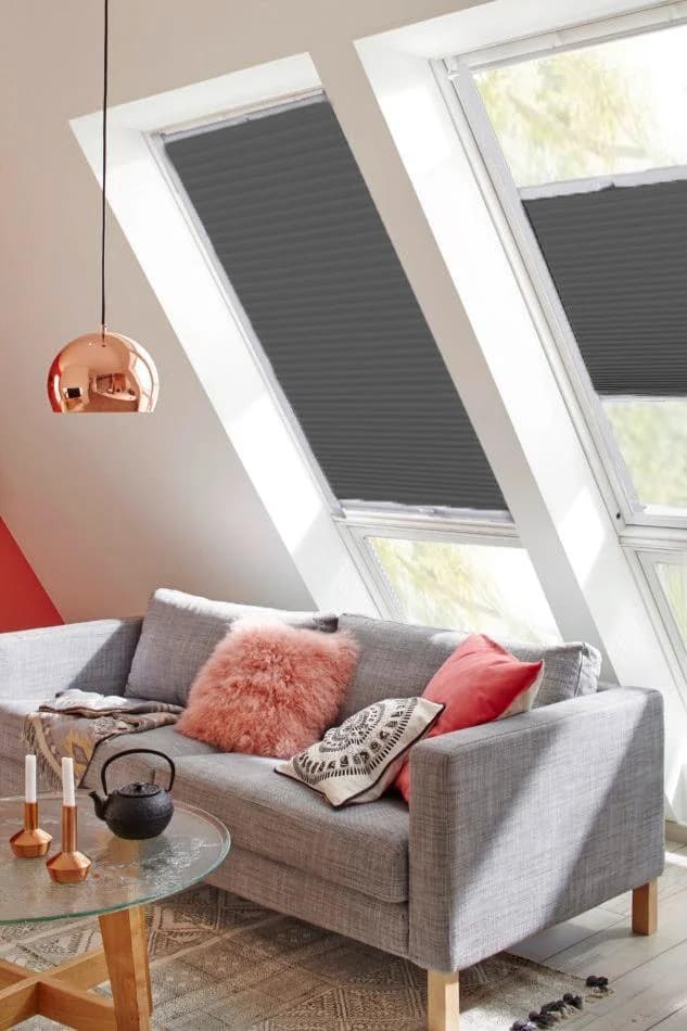 SUNLINES Dachfensterplissee StartUp Style Honeycomb TL Anthrazit