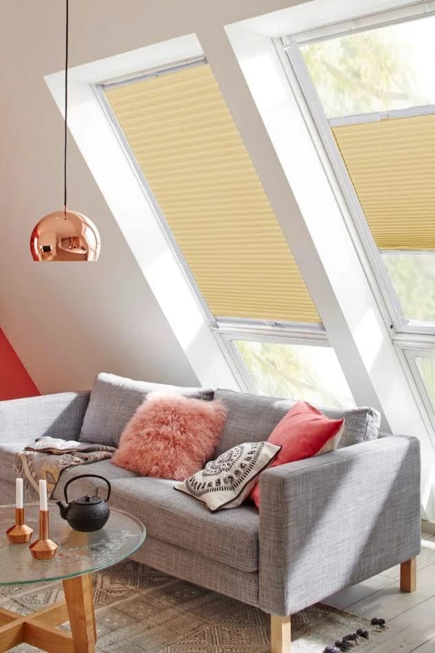 SUNLINES Dachfensterplissee StartUp Style Honeycomb TL zartgelb