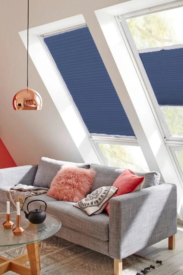 SUNLINES Dachfensterplissee StartUp Style Honeycomb VD blau
