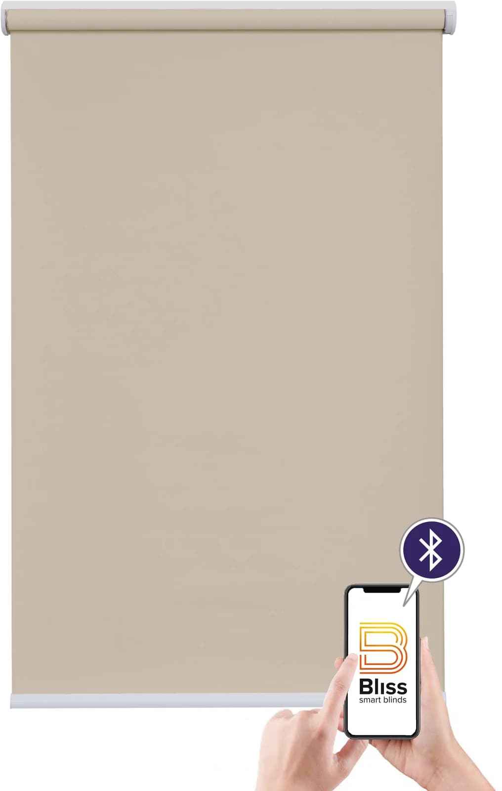 Elektrisches Rollo SUNLINES Akkurollo blickdicht beige 60x220cm