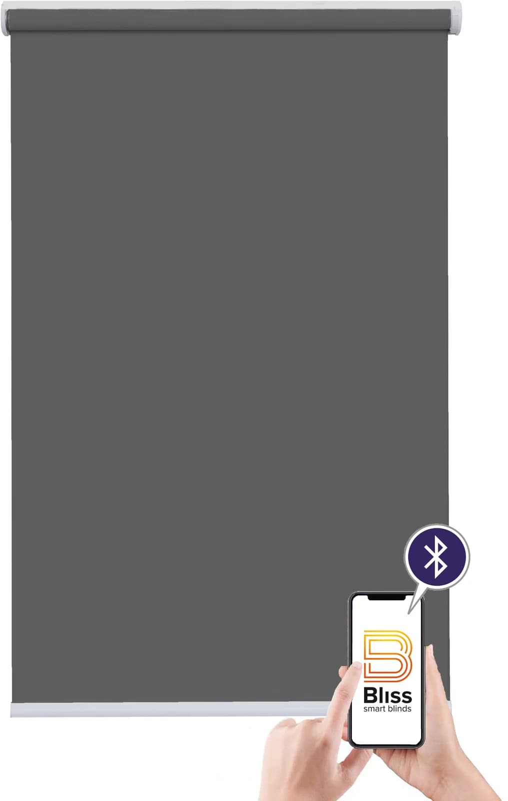 Elektrisches Rollo SUNLINES Akkurollo blickdicht grau 160x220cm