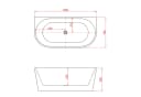 duschspa Badewanne 150x75x58/170x80x60cm weiß Oval Freistehende Badewanne Bild 1