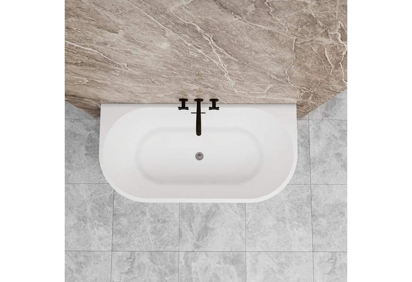 duschspa Badewanne 150x75x58/170x80x60cm weiß Oval Freistehende Badewanne - Bild 4