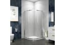 duschspa Runddusche 185cm Viertelkreis Schiebetür Duschtür Duschkabine 5mm ESG NANO Glas Bild 4