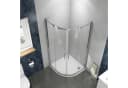 duschspa Runddusche 185cm Viertelkreis Schiebetür Duschtür Duschkabine 5mm ESG NANO Glas Bild 5
