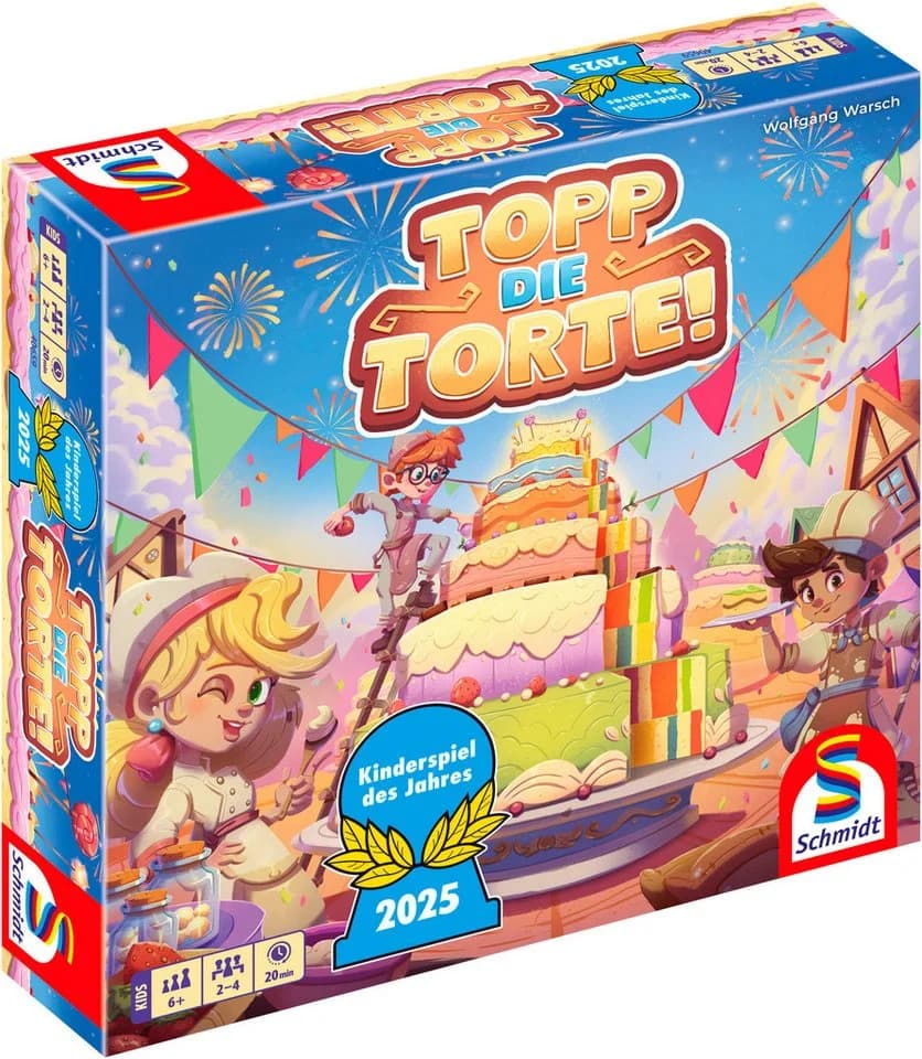 Schmidt Spiele Topp die Torte - Kinderspiel des Jahres 2025 Bunt