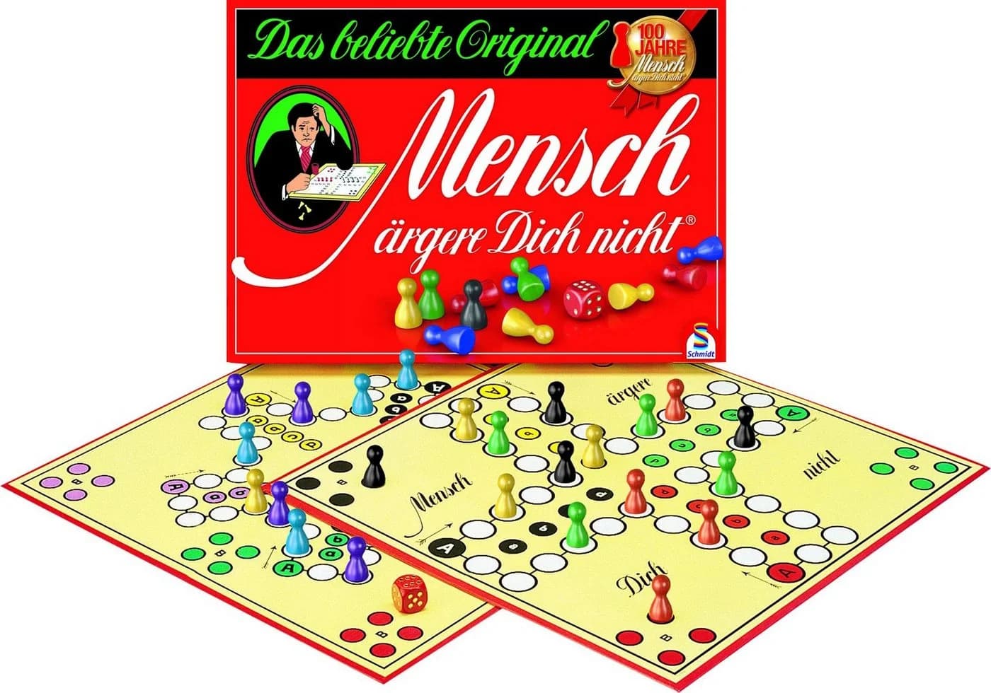 Schmidt Spiele Mensch ärgere Dich nicht Jubiläumsausgabe Bunt Holz