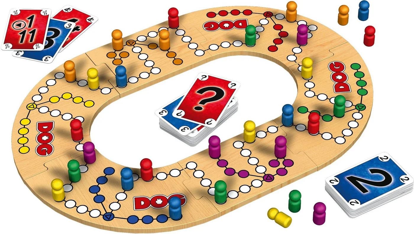Schmidt Spiele DOG Deluxe Brettspiel Holz Modular