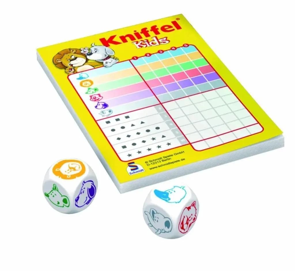 Schmidt Spiele Kniffel Kids Reisespiel Bunt Metalldose