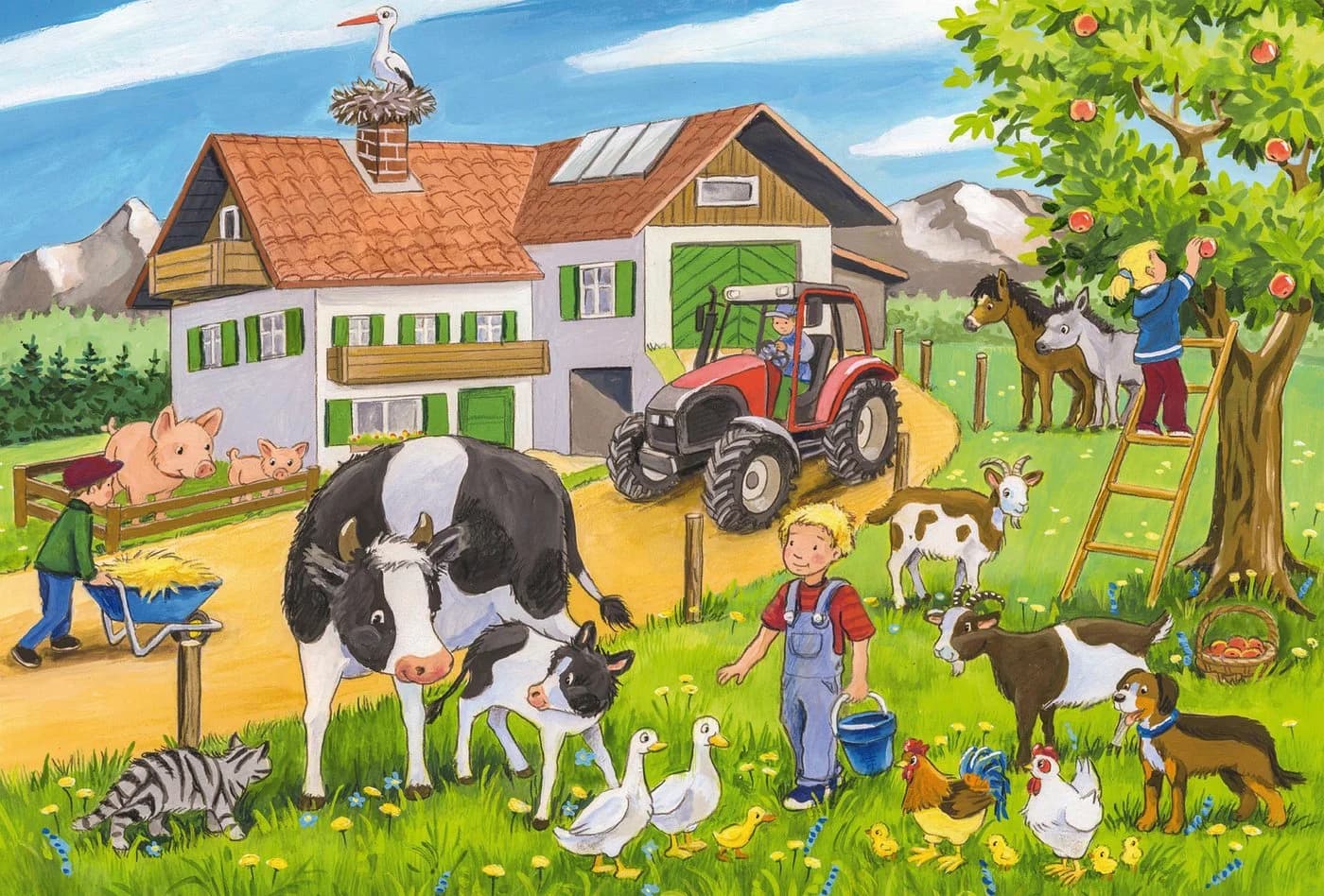 Schmidt Spiele Puzzle Auf dem Bauernhof 72 Teile Bunt Kinderpuzzle - Bild 3