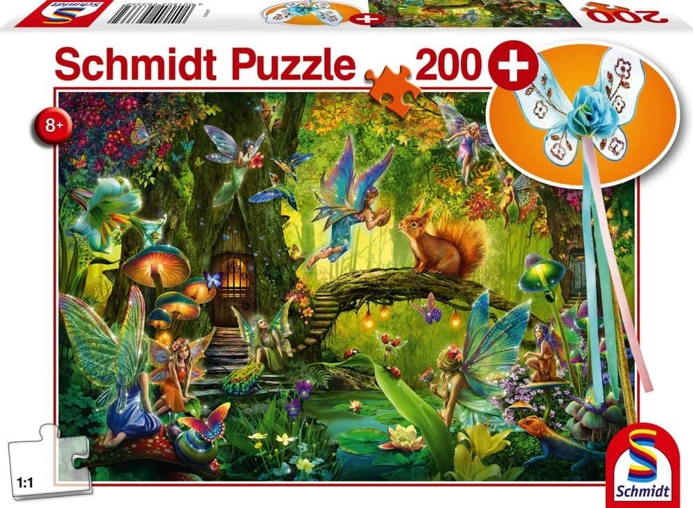 Schmidt Spiele Puzzle 200 Teile Kinder Puzzle Feen im Wald mit Feenstab - Bild 2