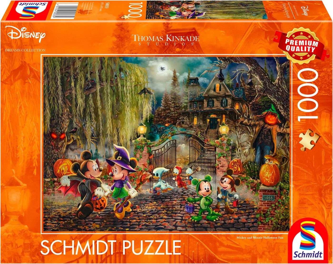 Schmidt Spiele Puzzle Disney Mickey & Minnie Halloween Thomas Kinkade 1000 Teile - Bild 2