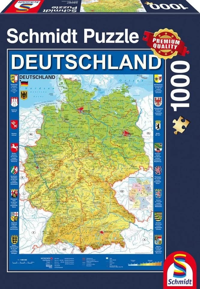 Schmidt Spiele Puzzle Deutschlandkarte 1000 Teile - Bild 2