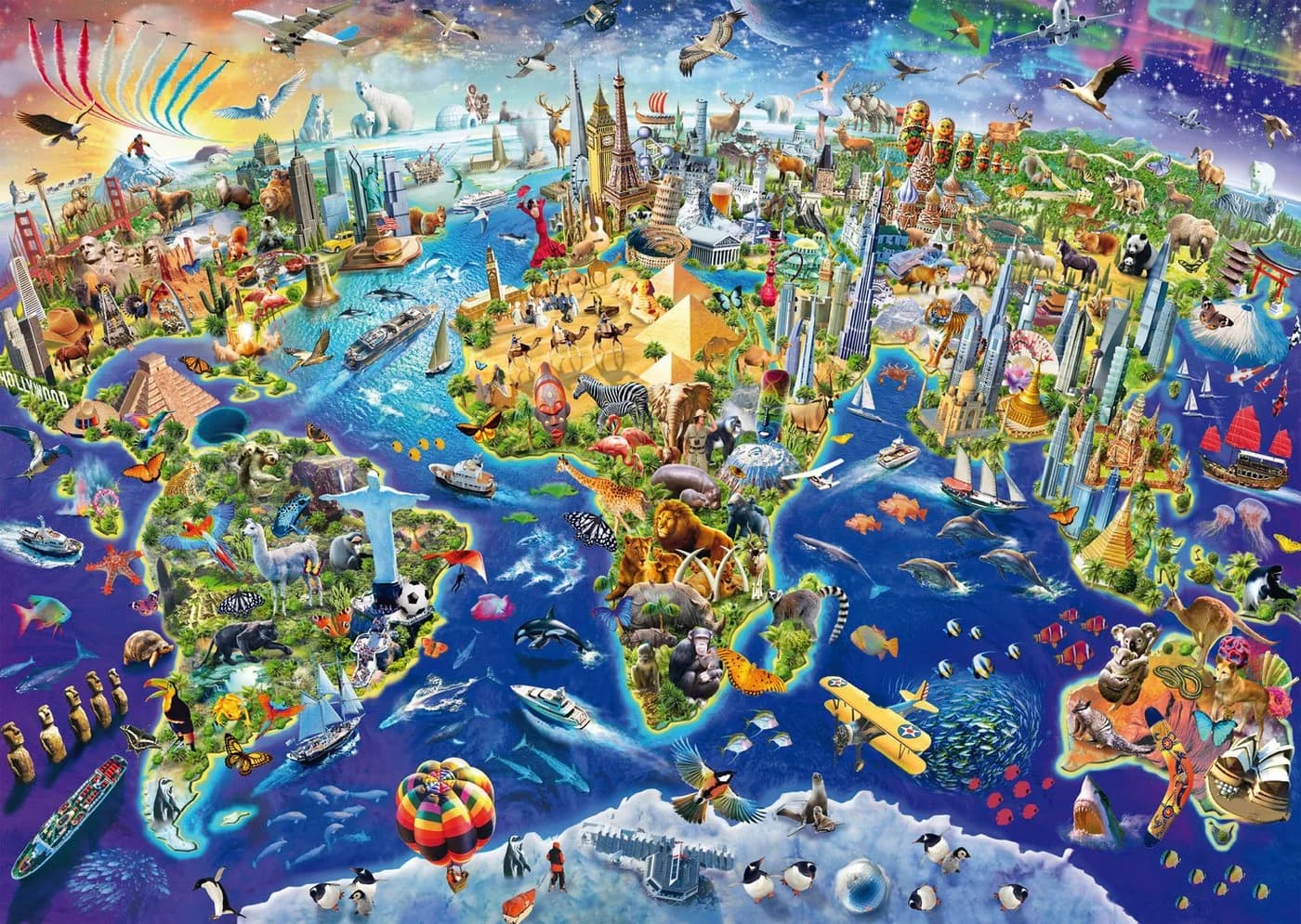 Schmidt Spiele Puzzle Entdecke unsere Welt 1000 Teile Bunt