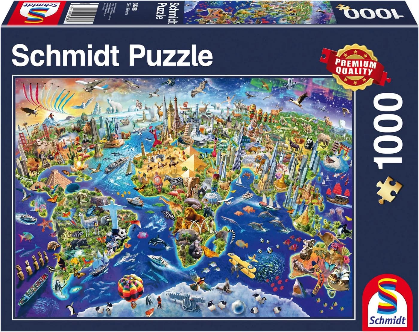 Schmidt Spiele Puzzle Entdecke unsere Welt 1000 Teile Bunt - Bild 2