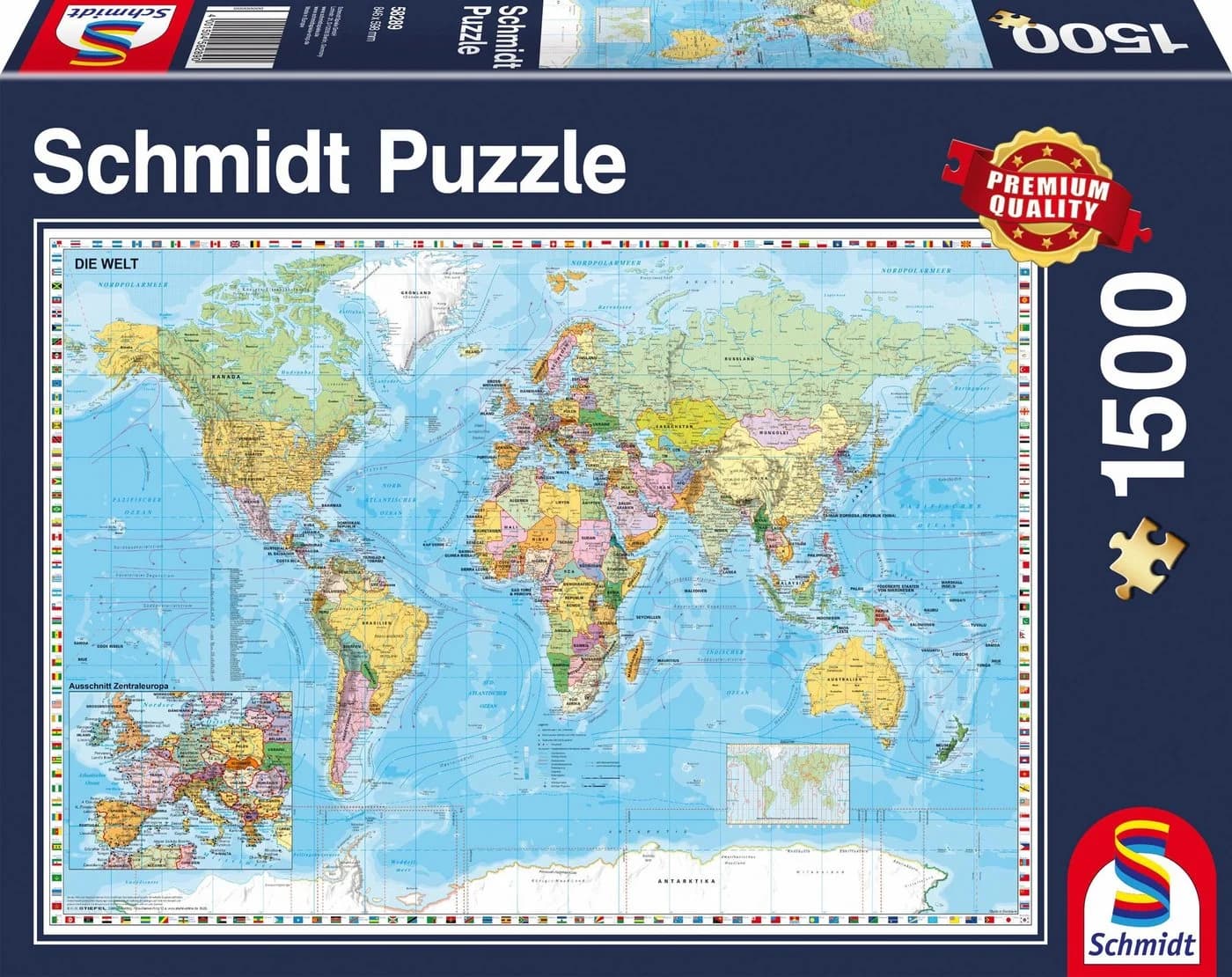 Schmidt Spiele Puzzle Die Welt 1500 Teile Bunt - Bild 2