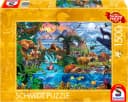 Schmidt Spiele Puzzle Panorama der Tierwelt 1500 Teile Made in Europe Bild 2