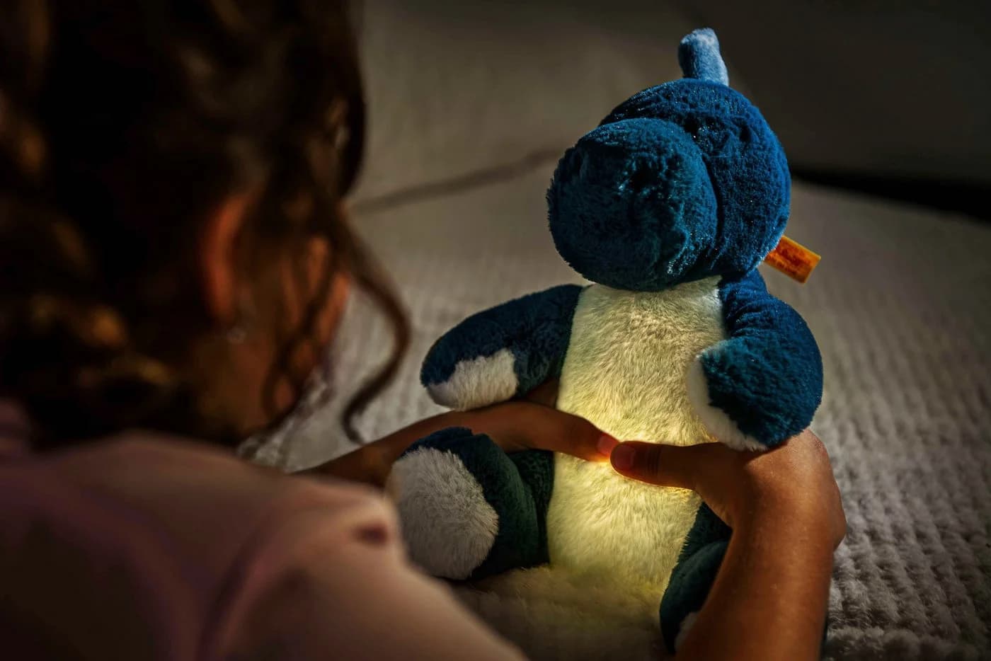 Steiff Kuscheltier Light at Night Spott Stegosaurus Nachtlicht Blau/Grau - Bild 5