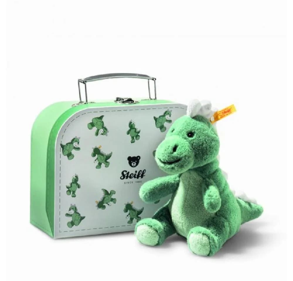Steiff Kuscheltier Friends Joshi Baby T-Rex im Koffer Grün