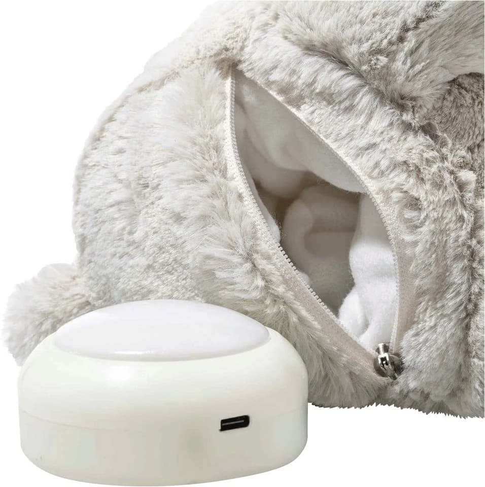 Steiff Nachtlicht Hoppie Hase 28 cm hellgrau mit warmweißem Licht - Bild 3