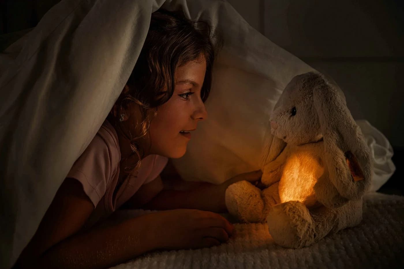 Steiff Nachtlicht Hoppie Hase 28 cm hellgrau mit warmweißem Licht - Bild 4